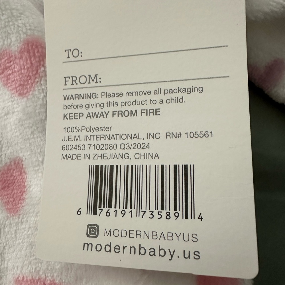 Modern Baby Pink and Purple Heart Robe - Picture 6 of 6